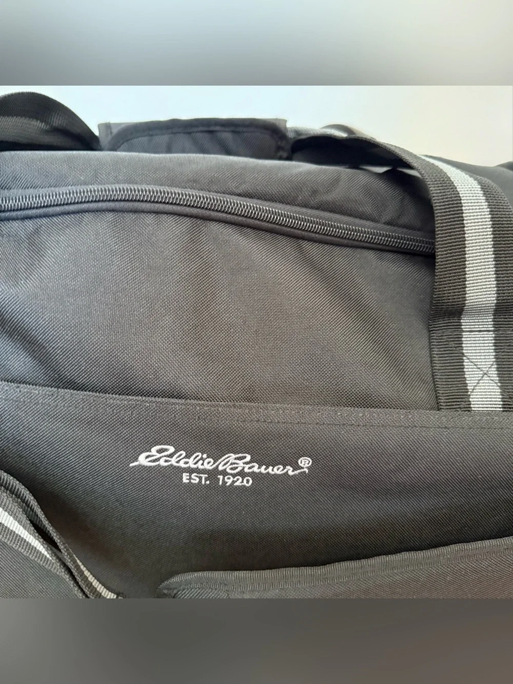 Eddie Bauer 22” Rolling Duffel Bag Black Wheeled Luggage Carry On Pull Handle